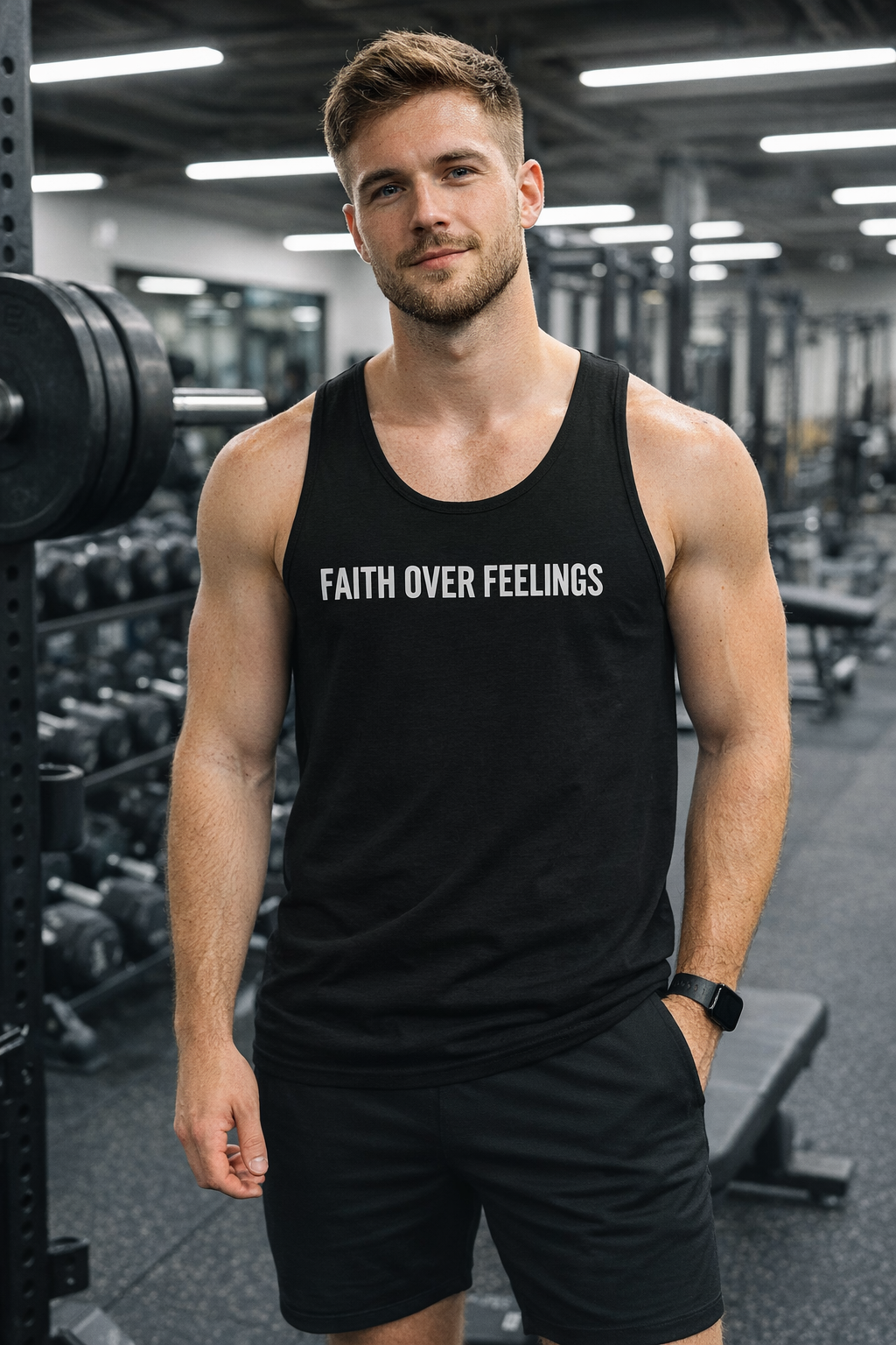 FAITH OVER FEELINGS Tank Top