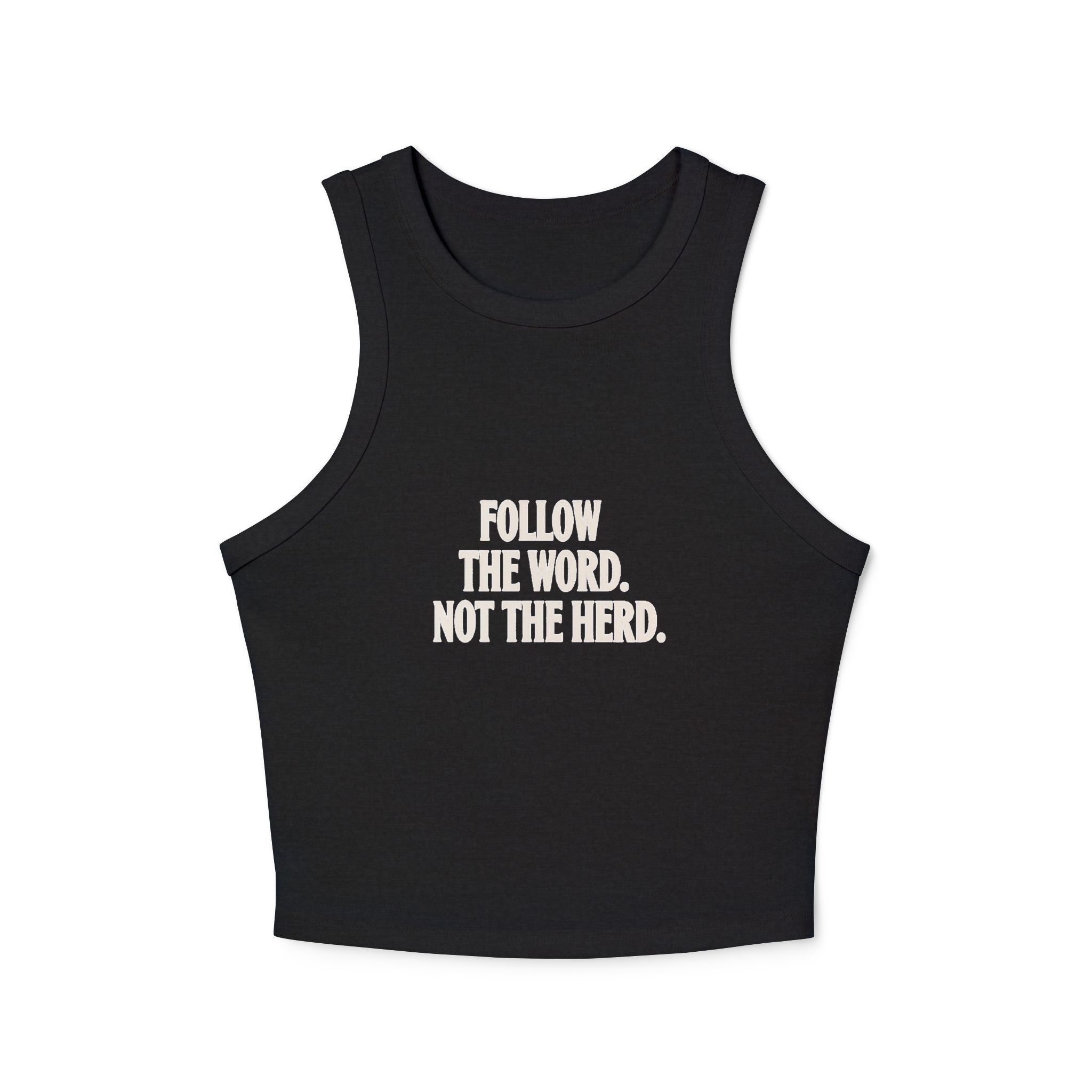 FOLLOW THE WORD cropped Tank Top