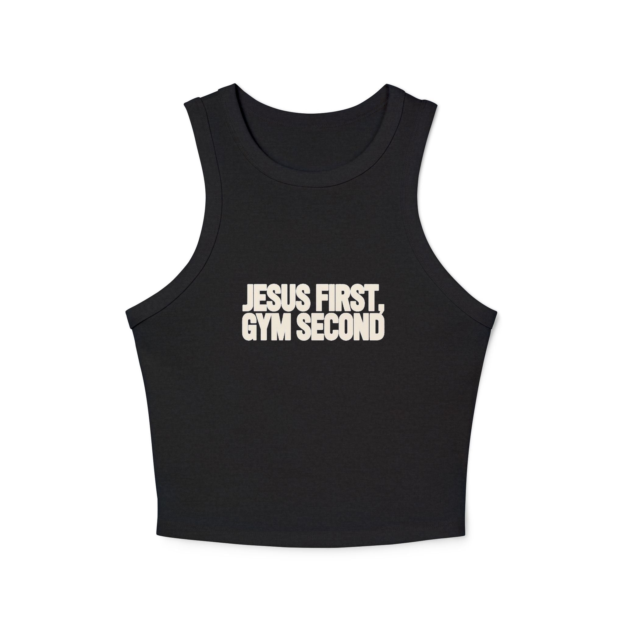 JESUS FIRST cropped Tank Top