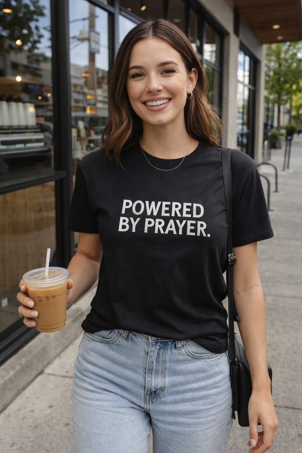 POWERED BY PRAYER Tee